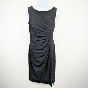 Calvin Klein Charcoal Gray Sheath Cocktail Dress